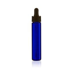10ml Slimline Blue Glass Bottle With Dropper