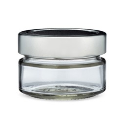 150ml Clear Glass Jar With Silver Cap