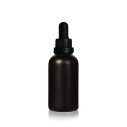 30ml Black Glass Bottle With Tamper Evident Dropper