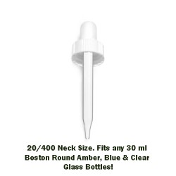 30 ml White Dropper 20/400 Neck Size