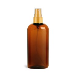 4 Oz Amber PET Bottle With Orange Sprayer