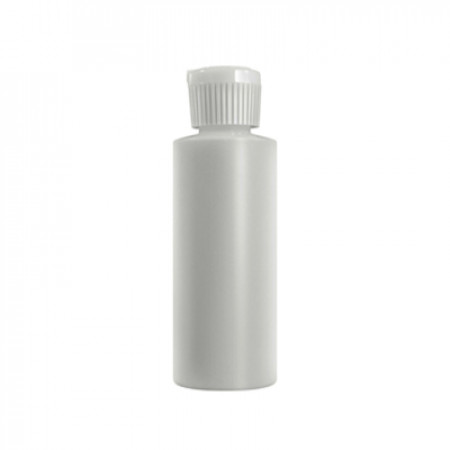 4 oz Natural Cylinder Bottle White Lock Top