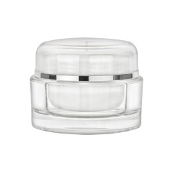 2 Oz Clear White & Silver