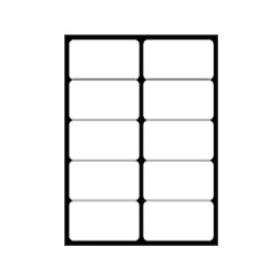 10 Up Labels Per Sheet (NON GLOSSY)