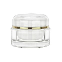 2 Oz Clear White & Gold