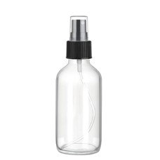 4 Oz Clear Glass Bottle With Black Sprayer