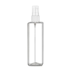 4 Oz Square PET Bottle With White Sprayer
