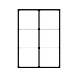 6 UP Paper Labels (NON GLOSSY)