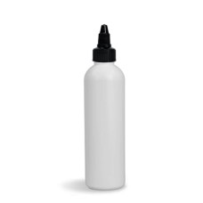 8 oz Natural Plastic Bottle With Black Twist Cap