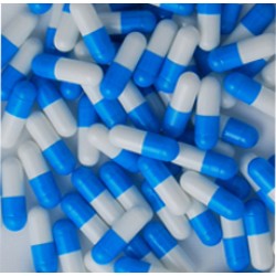 Blue & White Gelatin Capsules Size 0