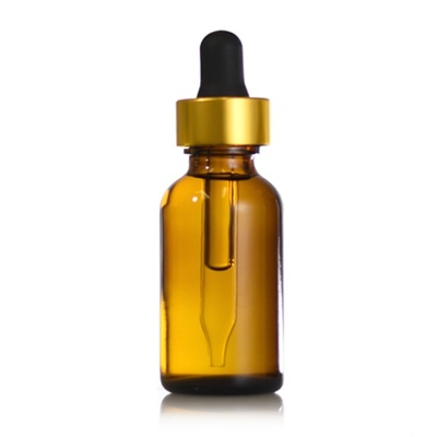 30 ml Amber Glass Bottle With Gold Dropper