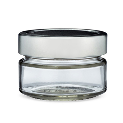 150ml Clear Glass Jar With Silver Cap