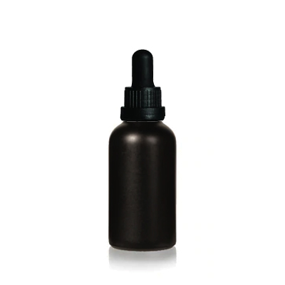 30ml Black Glass Bottle With Tamper Evident Dropper
