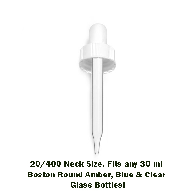 30 ml White Dropper 20/400 Neck Size