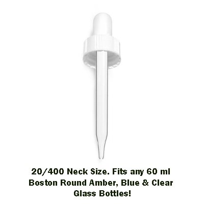 60 ml White Dropper 20/400 Neck Size