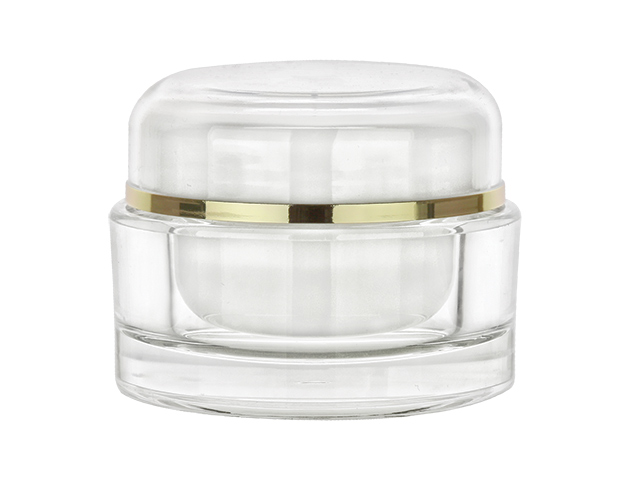 2 Oz Clear White & Gold