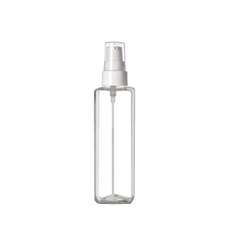 2 Oz Square PET Bottle With White Treatment Pump