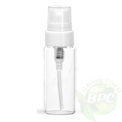 10 ml Clear Glass with white atomiser