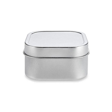 2 OZ Square Tin With Slip Cover Top