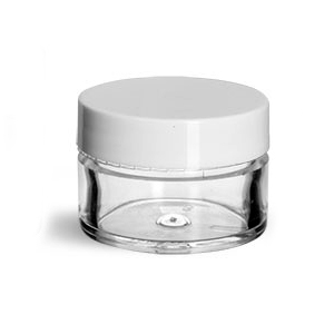 1/2 Oz Thick Wall Jar With White Cap