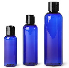 Blue Pet Bottle With Blk Disc Top